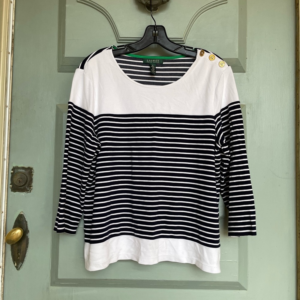 LAUREN Ralph Lauren Striped Top Size XL